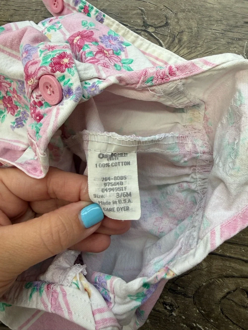 Vintage Oshkosh B’gosh Floral bubble romper size 3-6‎ months